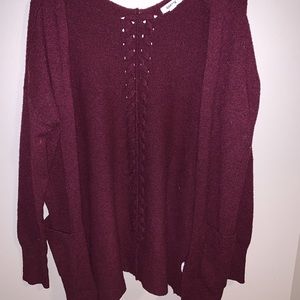 Garage Maroon Cardigan